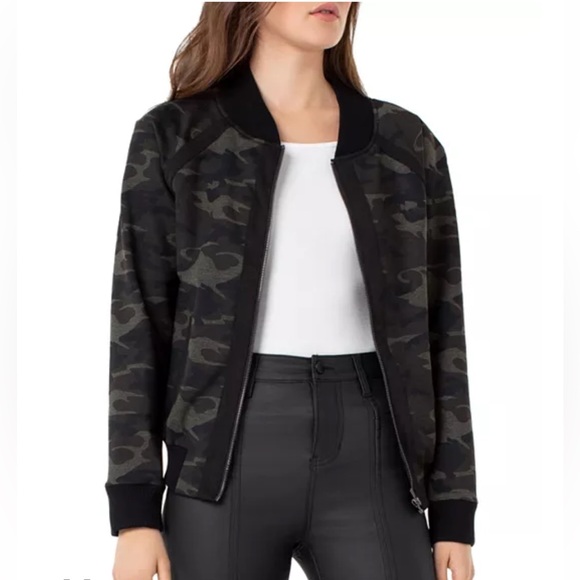 Liverpool Jackets & Blazers - Liverpool Women's Dark Camouflage Bomber Jacket M, olive with black trim